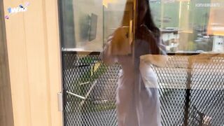 Step mom stuck on balcony,saved and romped,came in mouth - best XXX!