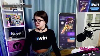 Twitch streamers doggystyle with cum-shot on face! legal yr ultra-cute girl web cam