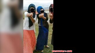 Turkish-Arab-Asian Amateurs in Hijab Mix Photo
