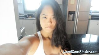 Asian Teen Babe Masturbates - POV Webcam Solo