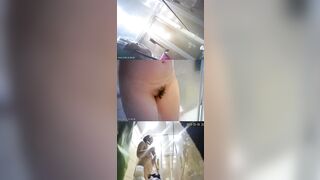 多角度记录熟女shelly洗澡，丰满肉体尽收眼底