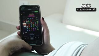 Sultry brown-haired Victoria Aguiar gets naked and sloppy for 1Win in LP