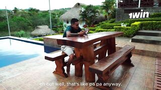 Colombian babe Daniela Andrea railed rigid on pool table after seducing in wild