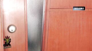 Hotwife creampie with petite, sultry Latina - oral pleasure under table!