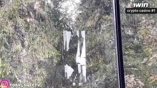 Sloppy fellate puny platinum-blonde gulps jizz in treehouse fuckfest blowage HD porn.