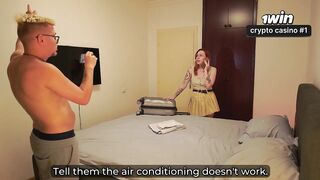 Step mom taste my all-natural knockers when I share bed and feel horny. Porn time!