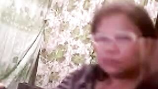 Mature Asian Granny Elizabeth Flashes on Webcam at 57