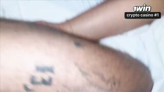 Horny bitch gets a creampie from a yam-sized man sausage and a lot of man sausage -