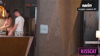 MILF and teenager share son-in-law's cock; caught cheating leads to raunchy fuck.