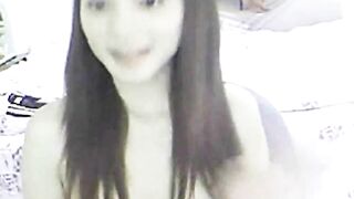 Tiny Asian Amateur with Pink Nipples on Webcam