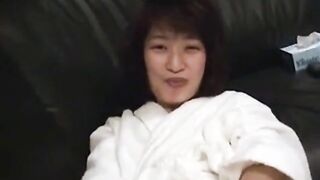 Japanese Girl Uses a Glass Sex Toy