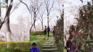 风情万种44岁美人妻，和我一起赏完樱花后，共赴小床，完美露脸