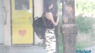 Public Agent - Sexy Asian Japanese babe Rae Lil Black has wet pussy creampie in public train station