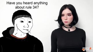 Deepthroat and Passionate Sex till Cum in Mouth with Doomer Girl - RULE 34