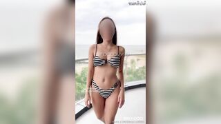 คลิปหลุดแตกใน XXXไทย Siroccofans น้องชิวัยรุ่นสาวนมใหญ่ ใส่บิกินี่ เอาหีมายั่วควยผัว
