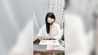 古风才艺小姐姐！画画跳舞多才多艺！白嫩美乳骚穴，镜头前扣弄，震动棒伺候，水声哗哗，爽的呻吟不断