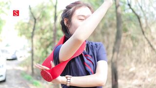 ⚫️⚫️最新8月无水4K画质！国模私拍泄密！白皙性感清纯大学学姐【沐阳】野外大尺度私拍女体，超粉私处我给满分1