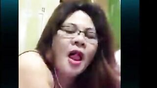 BBW Asian Liza Masturbates on Skype