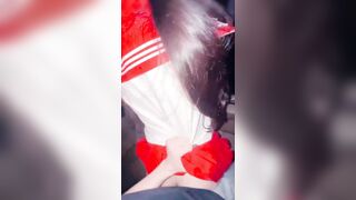 兄妹乱伦❤️意淫自己妹妹，爸妈睡着后拉着妹妹在天台做爱，面对城市的夜景后入蜜桃臀小穴抽插喷射