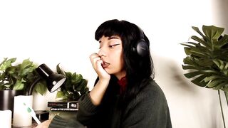 Asian Teen Girl Uses Sex Toy While Studying to Lofi Beats