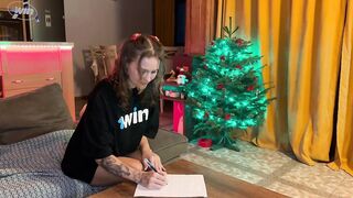 Xmas rectal creampie! Santa endowed me an sphincter tree, and plugged it with his