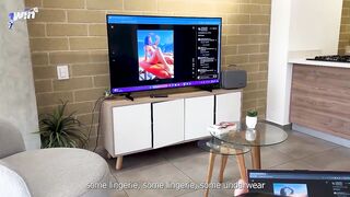 Latina models cast interracial 3 way - jizz in mouth!