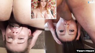 Amateur teen pokes muddy thick funbags with doggie-style in homemade porn.