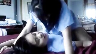 Mahasiswi Lesbi: Indonesian Amateur Couple Explore Their Sexuality