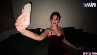 Fucking my roommate and spunking on her face - she guzzles all my jism - xxx!