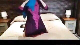 Pakistani Beauty in Purple Kameez