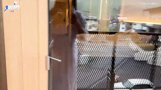 Step mom stuck on balcony, saved and sucked off by daring stepson - XXX!