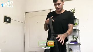 Return from work fatigued and my gf gives me a fellatio - hot gonzo porn!