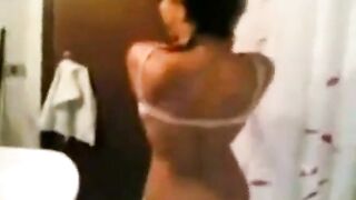 Asian Babe's Private Striptease for BF