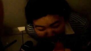 Asian BBW Amateur Facial in a Public Bathroom