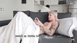 Stepbrothers calmly tear up their stepfather while witnessing TV; Danner's super hot