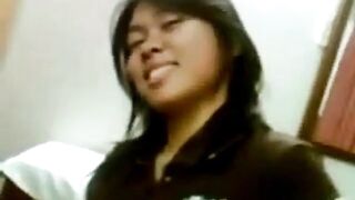 Malay College Babe with Big Tits Pleases Her Boyfriend